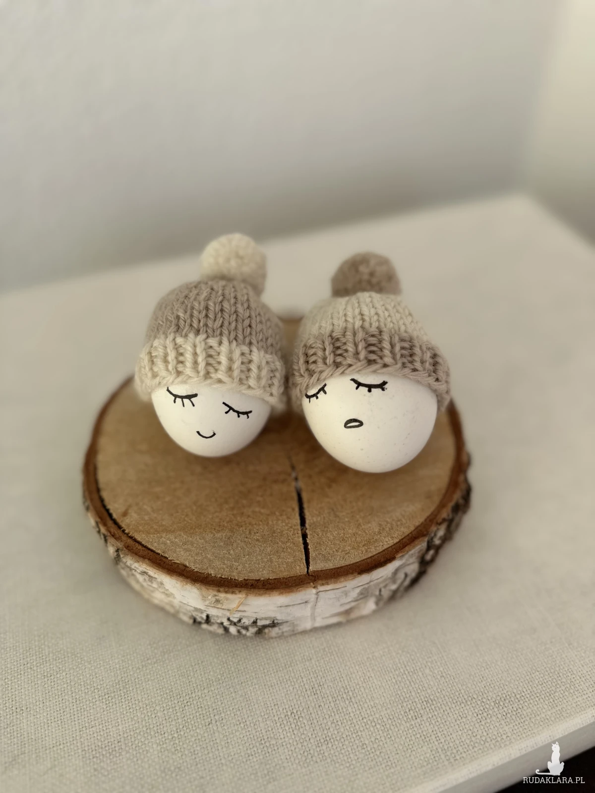 Czapeczki na jajka wielkanocne - zestaw 2 szt.